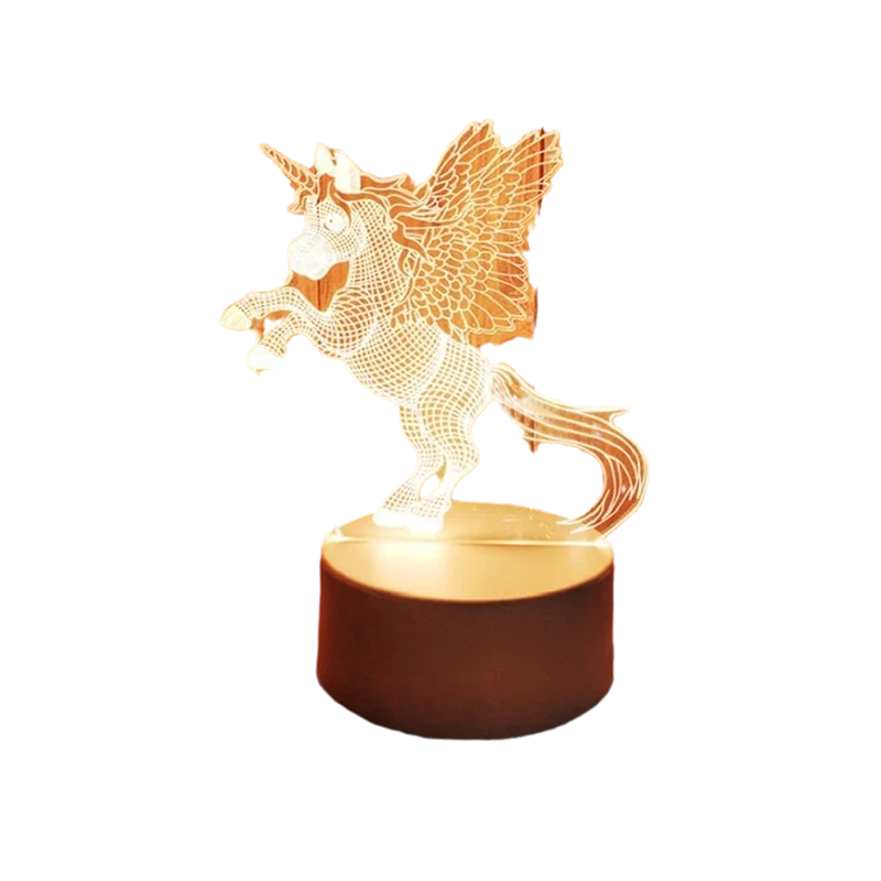 3D LED Night Lamp – USB Illusion Light with Three Color Modes, Multiple Designs