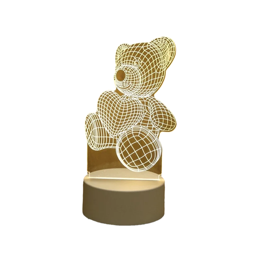 3D LED Night Lamp – USB Illusion Light with Three Color Modes, Multiple Designs