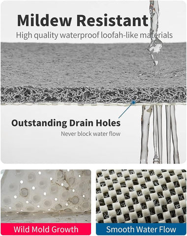 AquaTread - Textured Anti-Slip Shower Mat