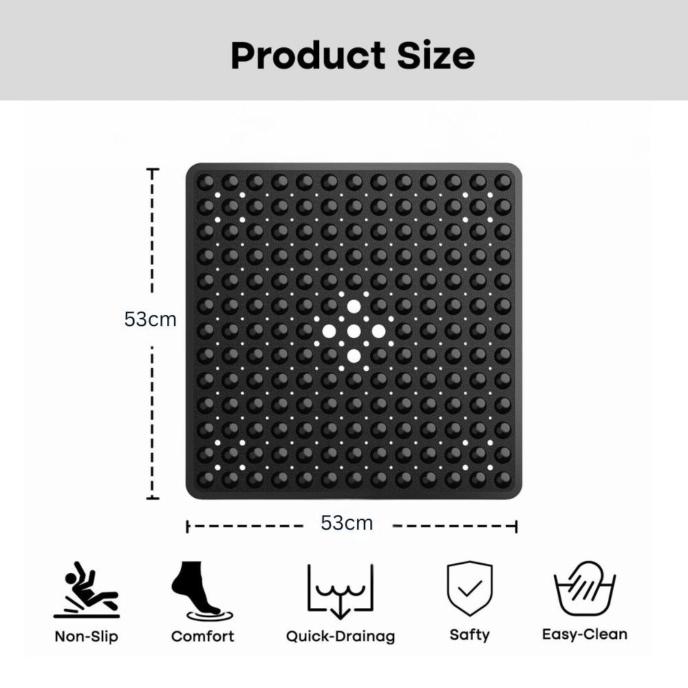 Aqura - Square Suction Cup Shower Mat