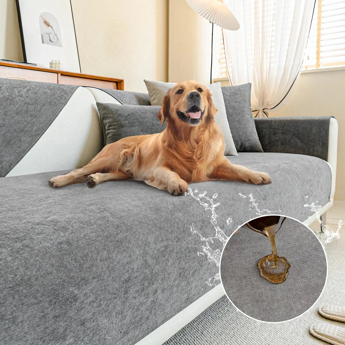 Covique - Textured Sofa Cover Throw