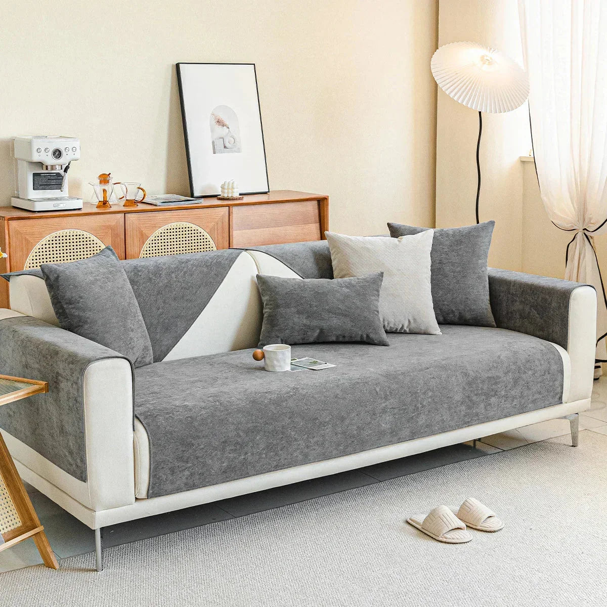 Covique - Textured Sofa Cover Throw