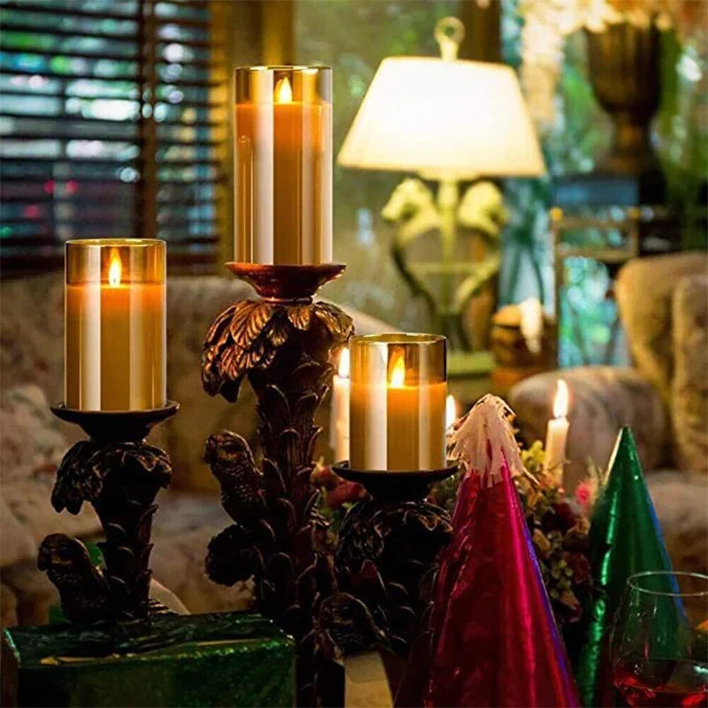 FlickerSet - Flameless LED Pillar Candle Set