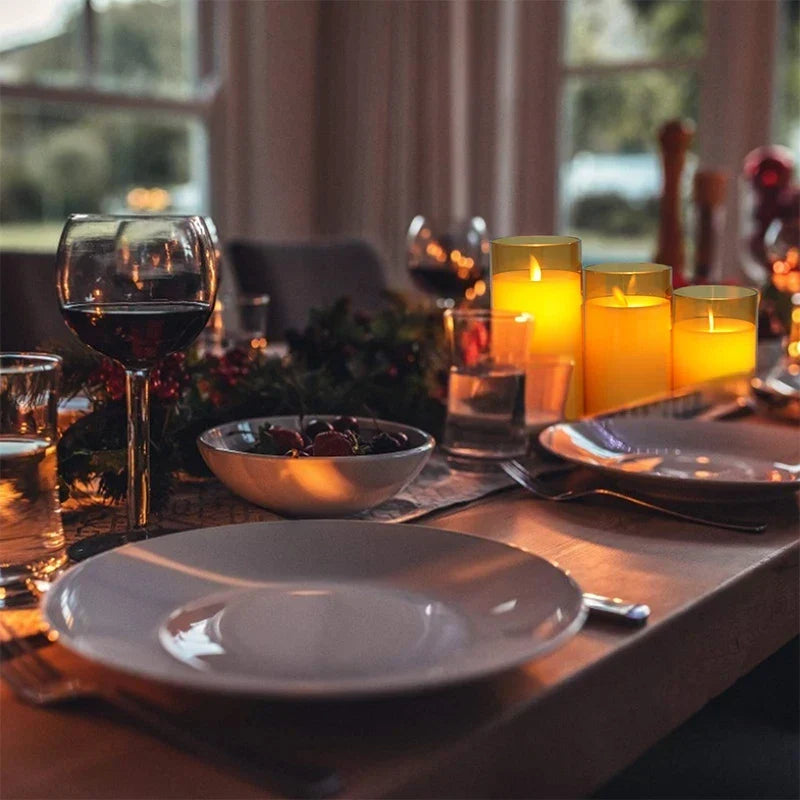 FlickerSet - Flameless LED Pillar Candle Set