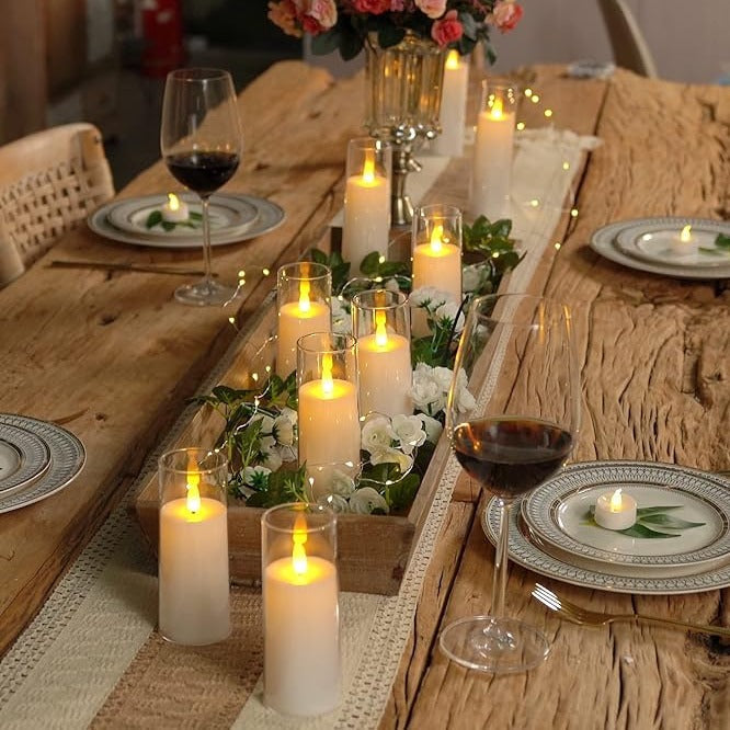 Flickra - 9-Piece Flameless LED Pillar Candles