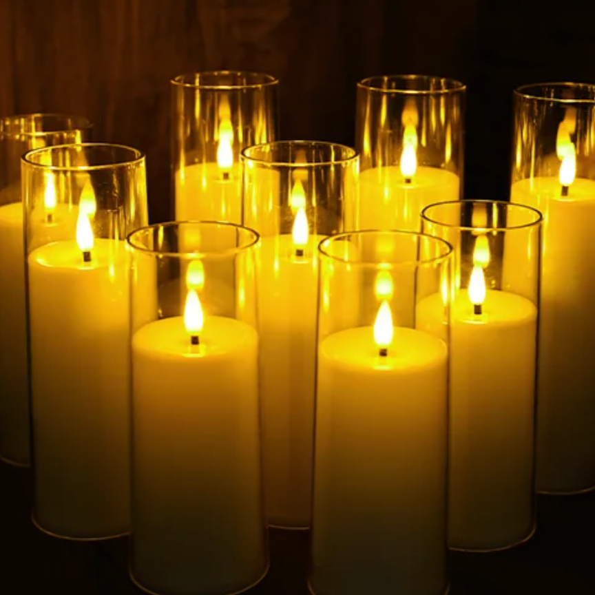 Flickra - 9-Piece Flameless LED Pillar Candles