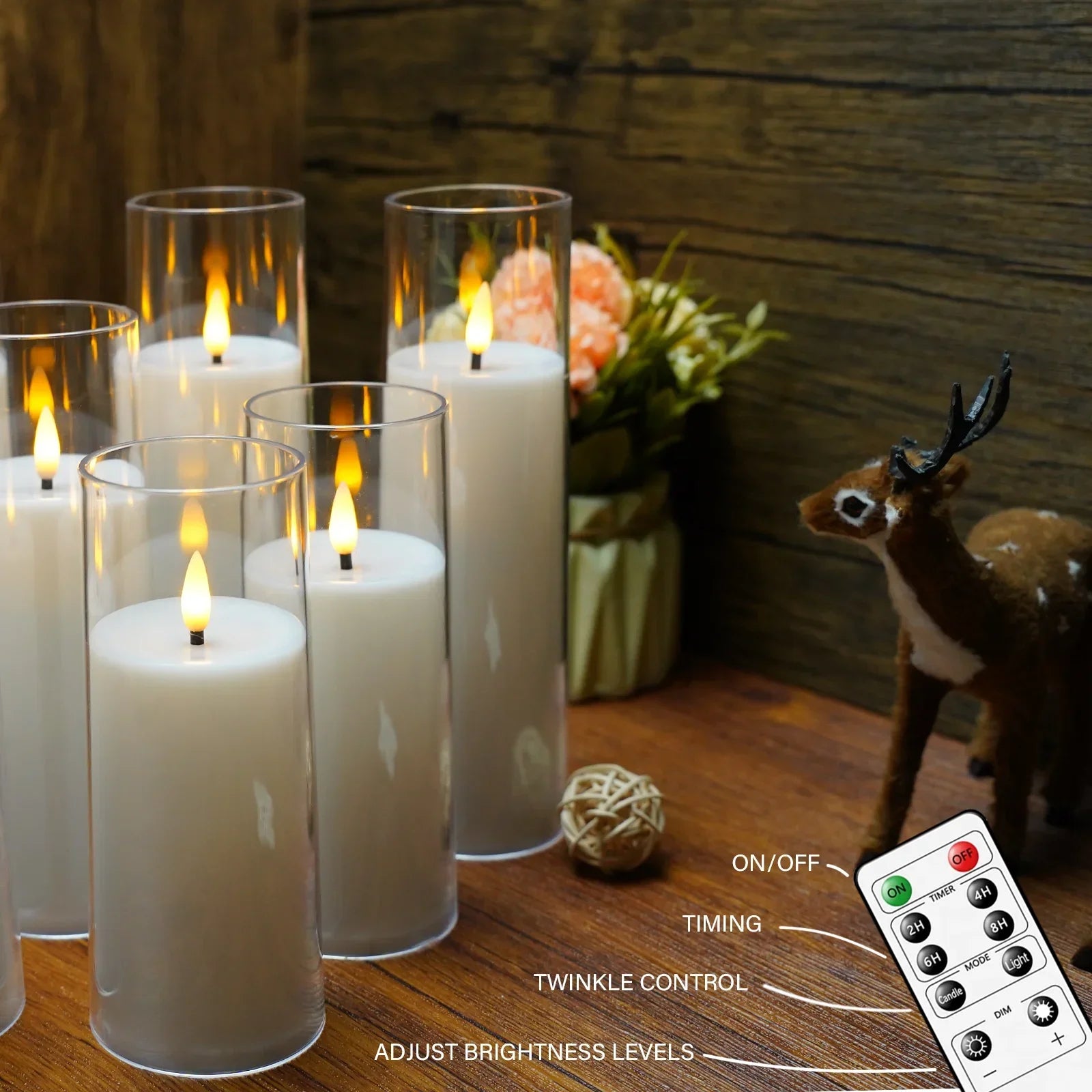 Flickra - 9-Piece Flameless LED Pillar Candles
