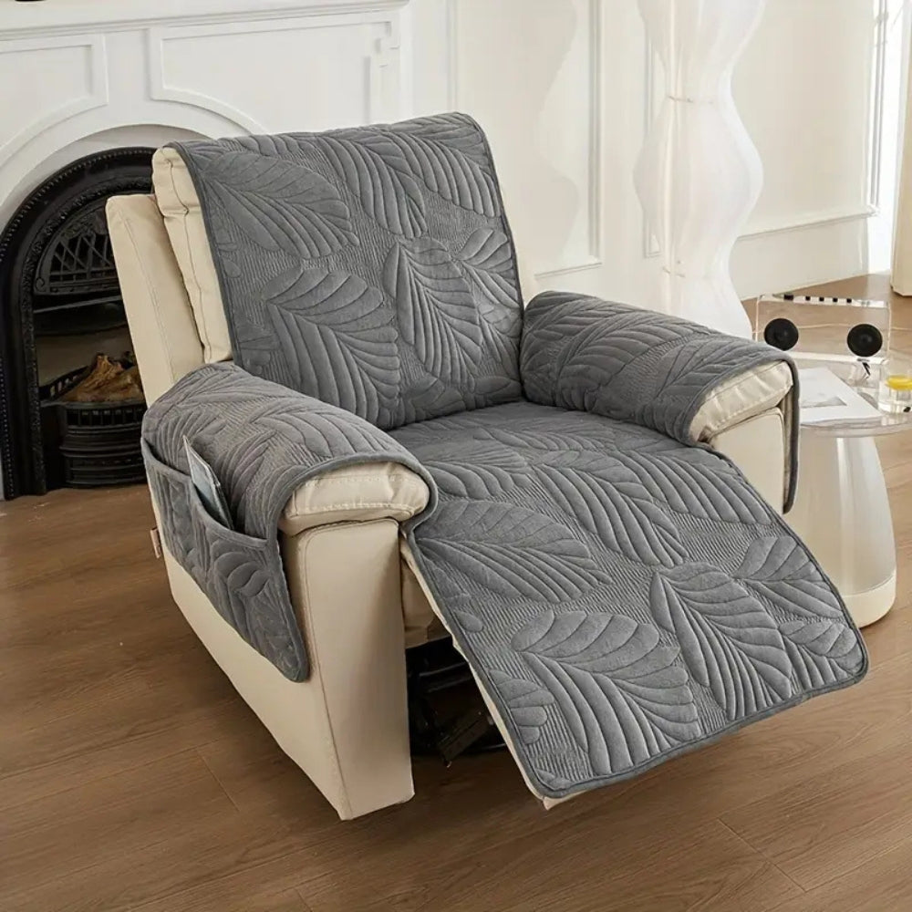 LeafRest - Quilted Leaf Pattern Recliner Cover