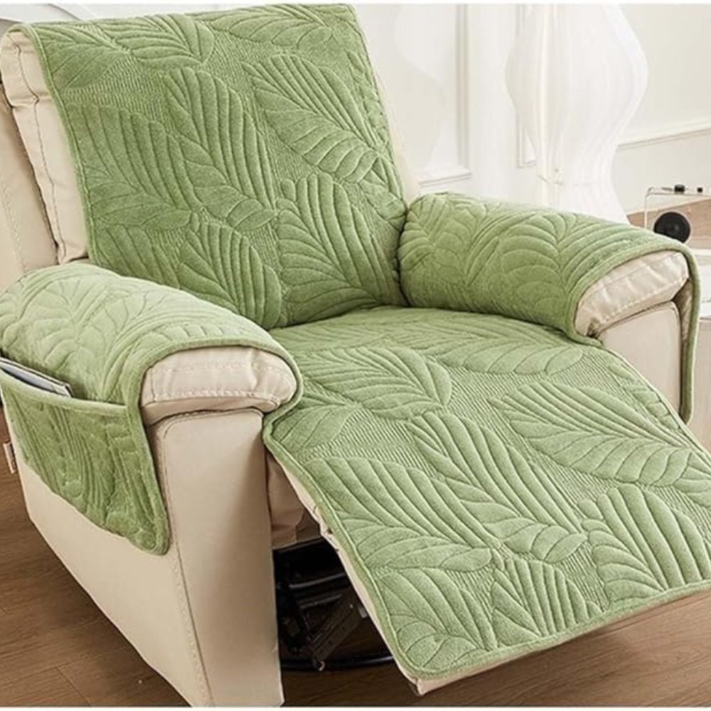 LeafRest - Quilted Leaf Pattern Recliner Cover