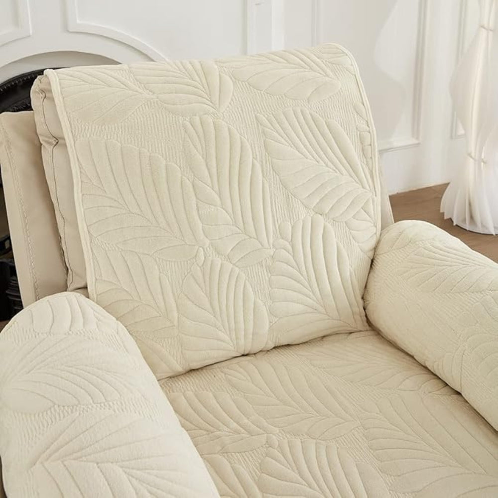 LeafRest - Quilted Leaf Pattern Recliner Cover