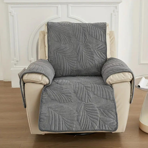 LeafRest - Quilted Leaf Pattern Recliner Cover