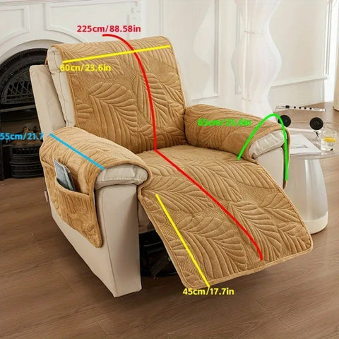 LeafRest - Quilted Leaf Pattern Recliner Cover