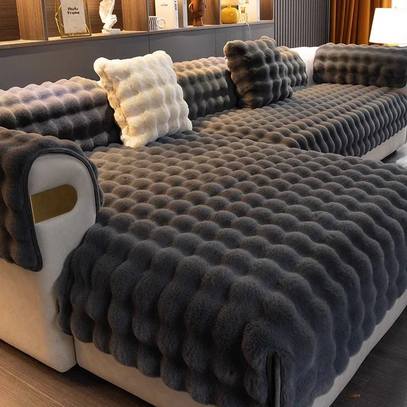 LoungeWrap - Quilted Textured Sofa Cover Throw