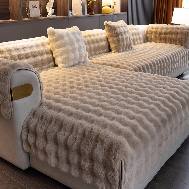 LoungeWrap - Quilted Textured Sofa Cover Throw