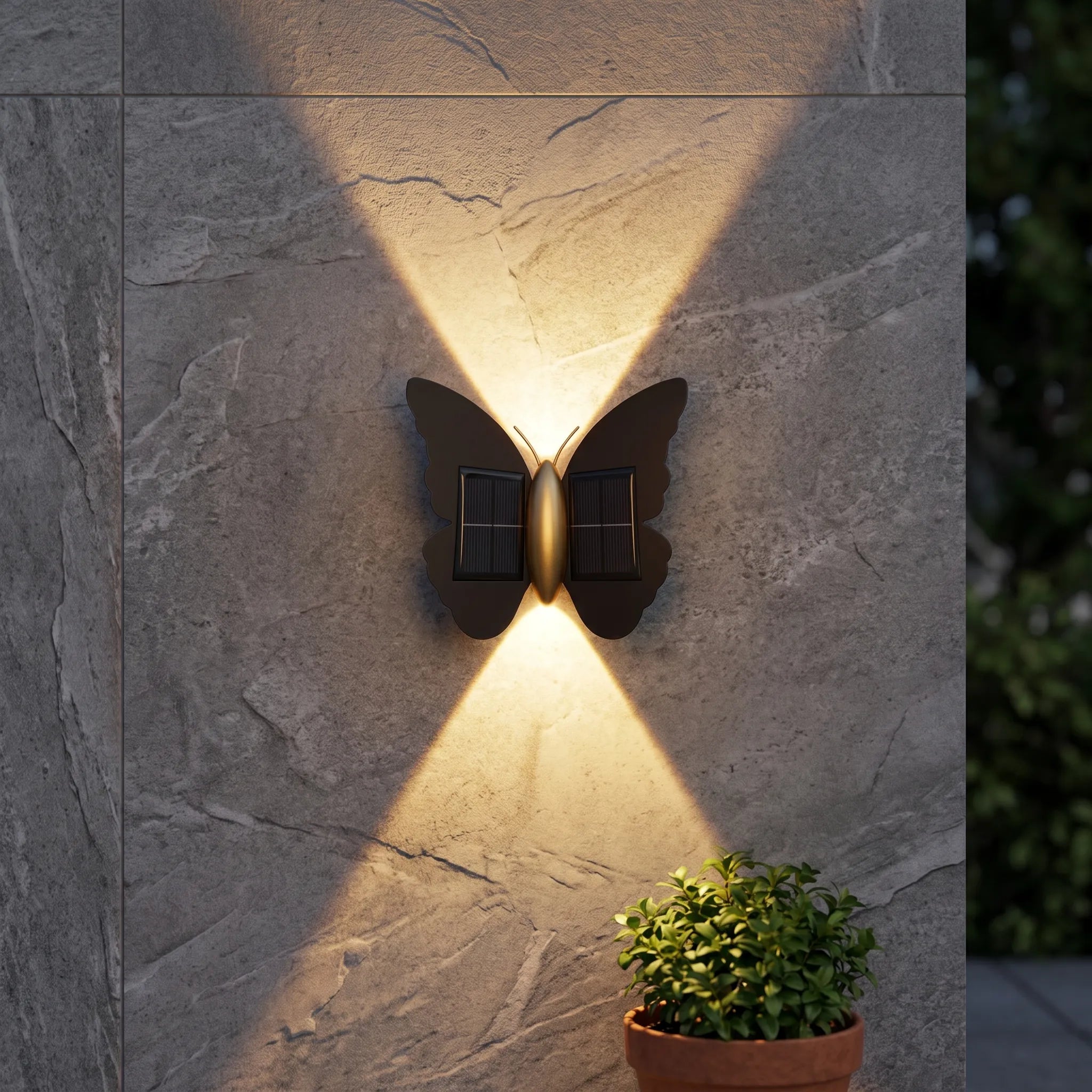 Lumifly - Butterfly Shaped Solar Wall Light