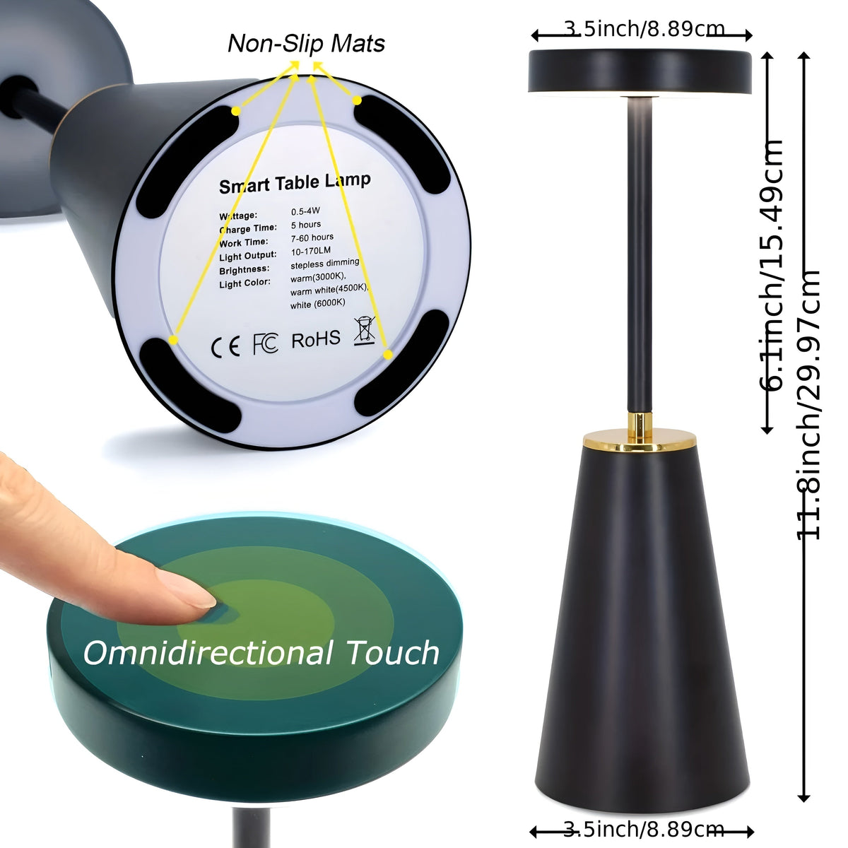 Novolux - Cordless Rechargeable LED Table Lamp