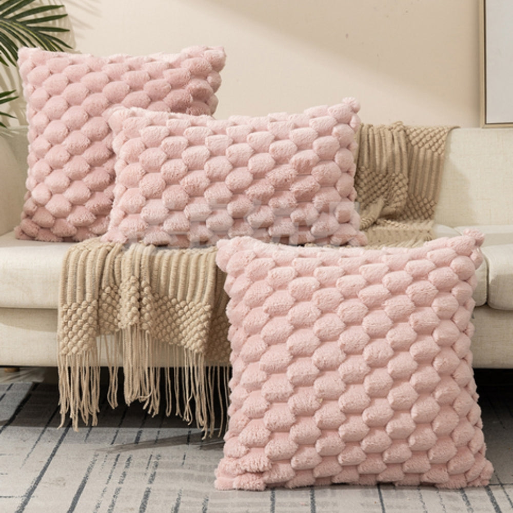 PlushWeave - Textured Plush Cushion Cover