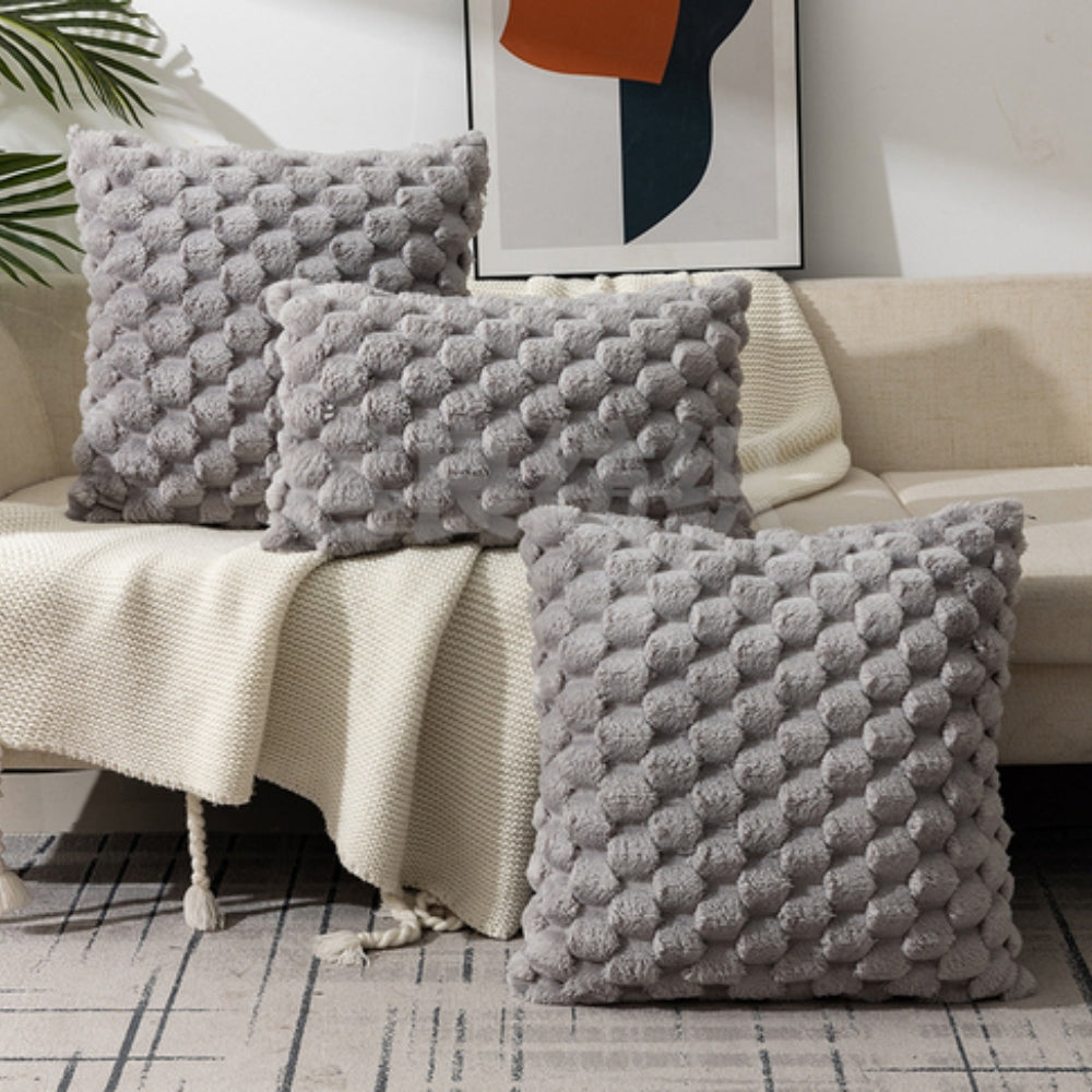 PlushWeave - Textured Plush Cushion Cover