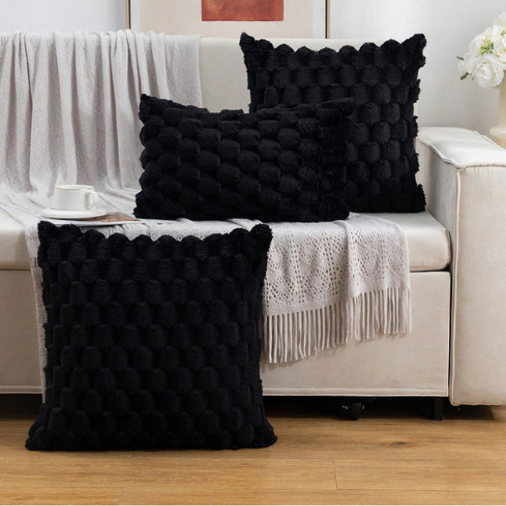 PlushWeave - Textured Plush Cushion Cover