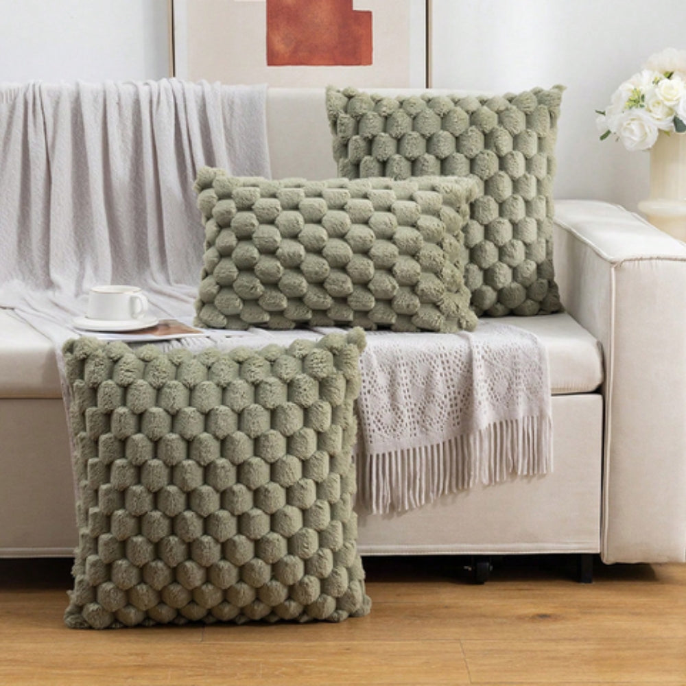 PlushWeave - Textured Plush Cushion Cover