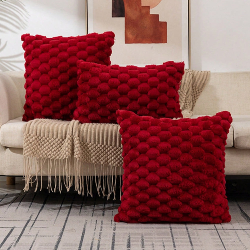 PlushWeave - Textured Plush Cushion Cover