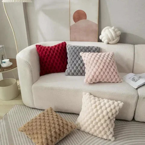PlushWeave - Textured Plush Cushion Cover