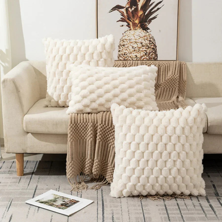 PlushWeave - Textured Plush Cushion Cover