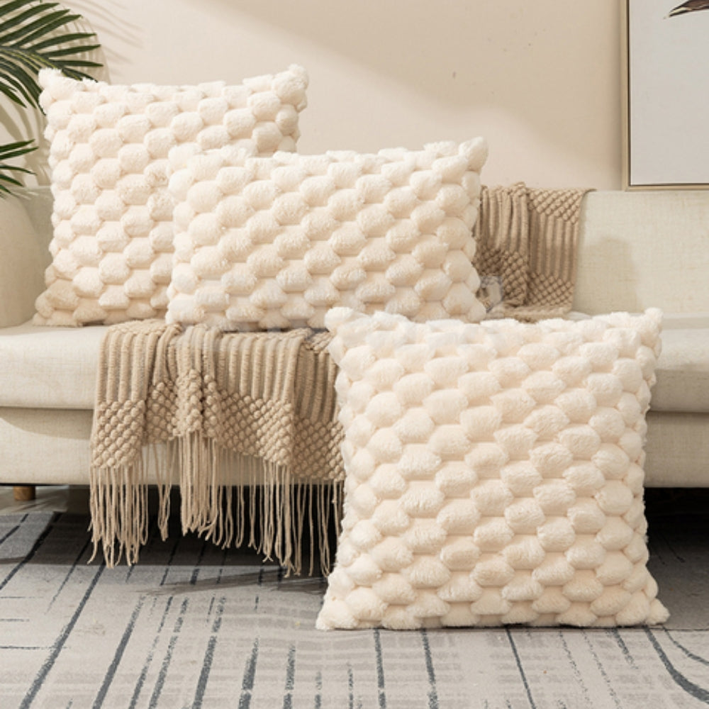 PlushWeave - Textured Plush Cushion Cover