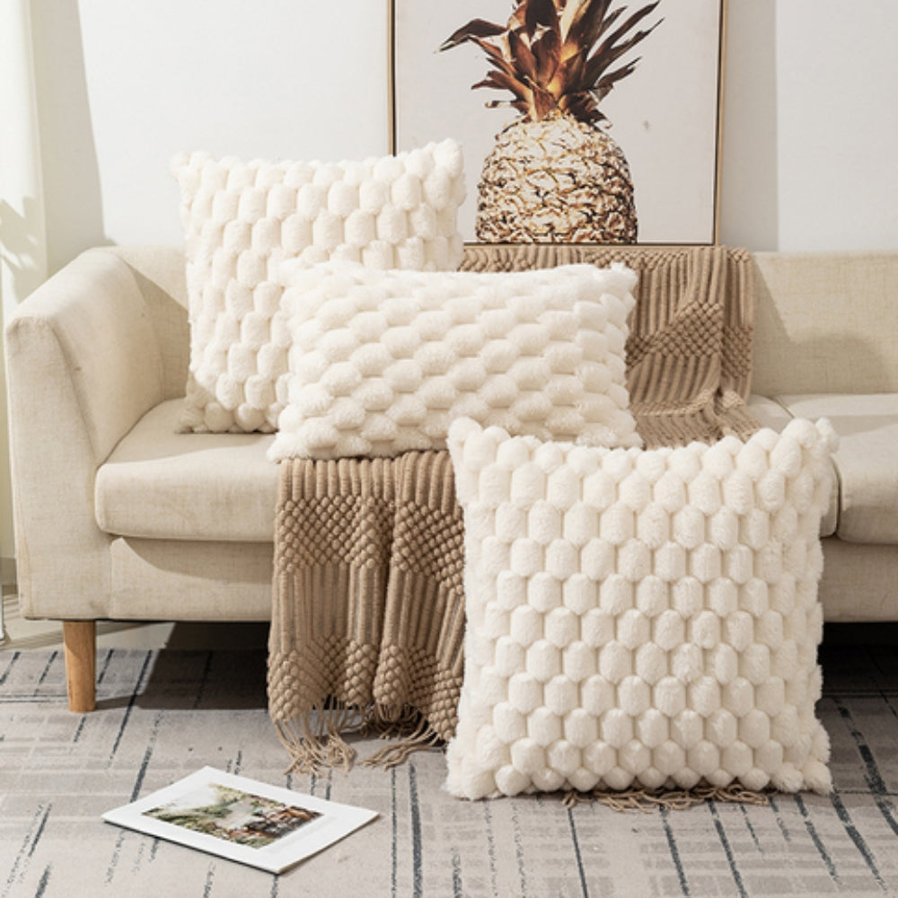 PlushWeave - Textured Plush Cushion Cover