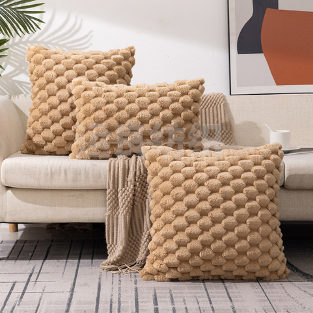 PlushWeave - Textured Plush Cushion Cover