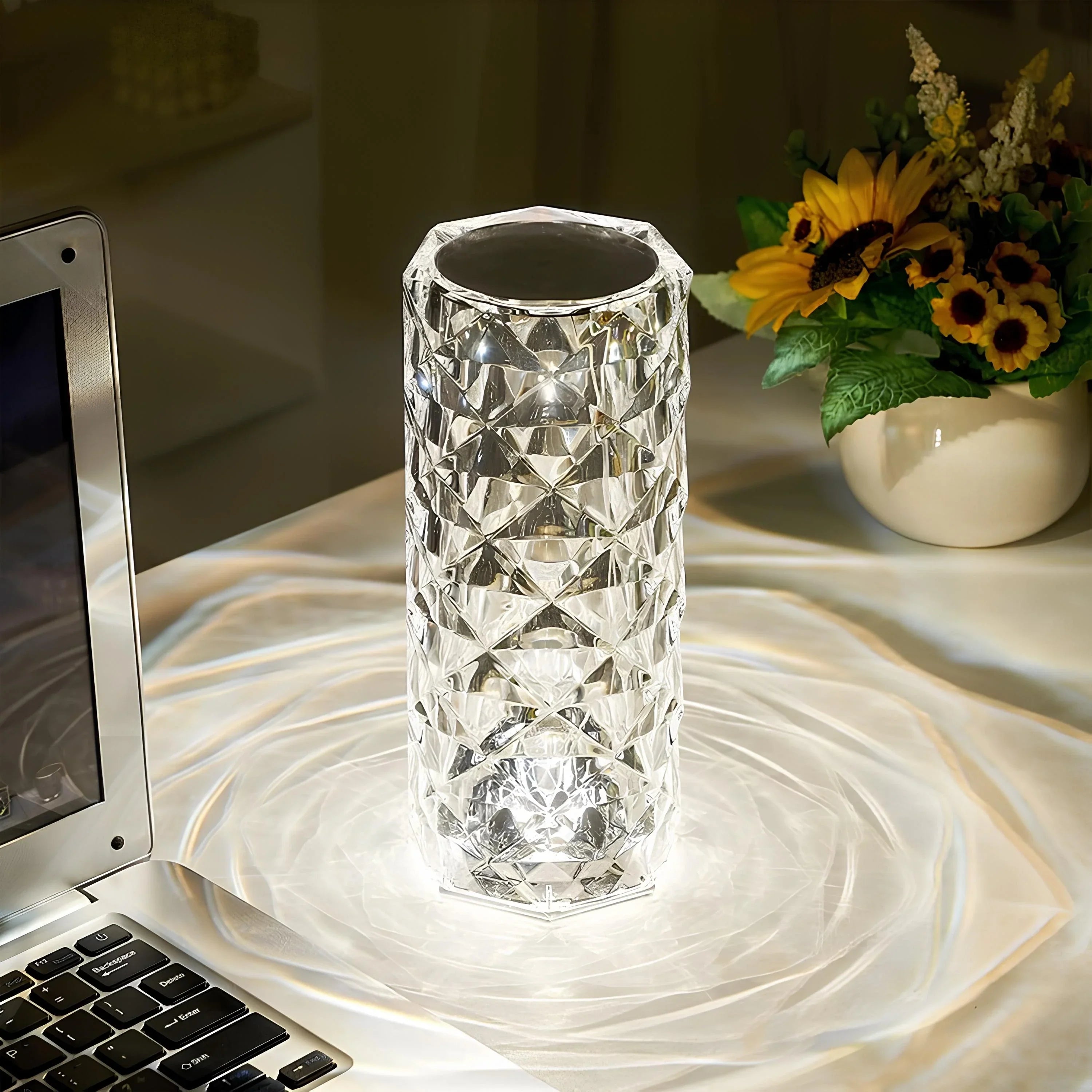 Prismatix - Cylindrical Faceted Table Lamp
