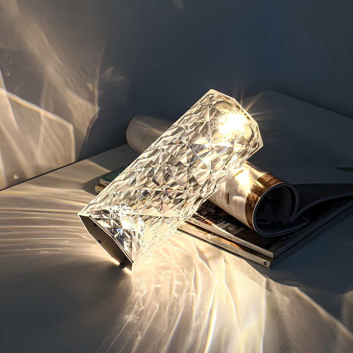 Prismatix - Cylindrical Faceted Table Lamp