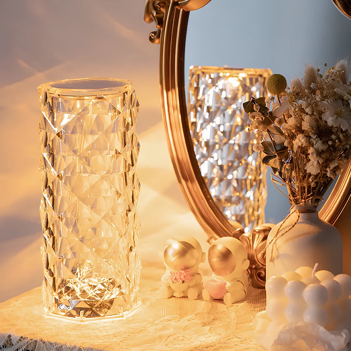 Prismatix - Cylindrical Faceted Table Lamp
