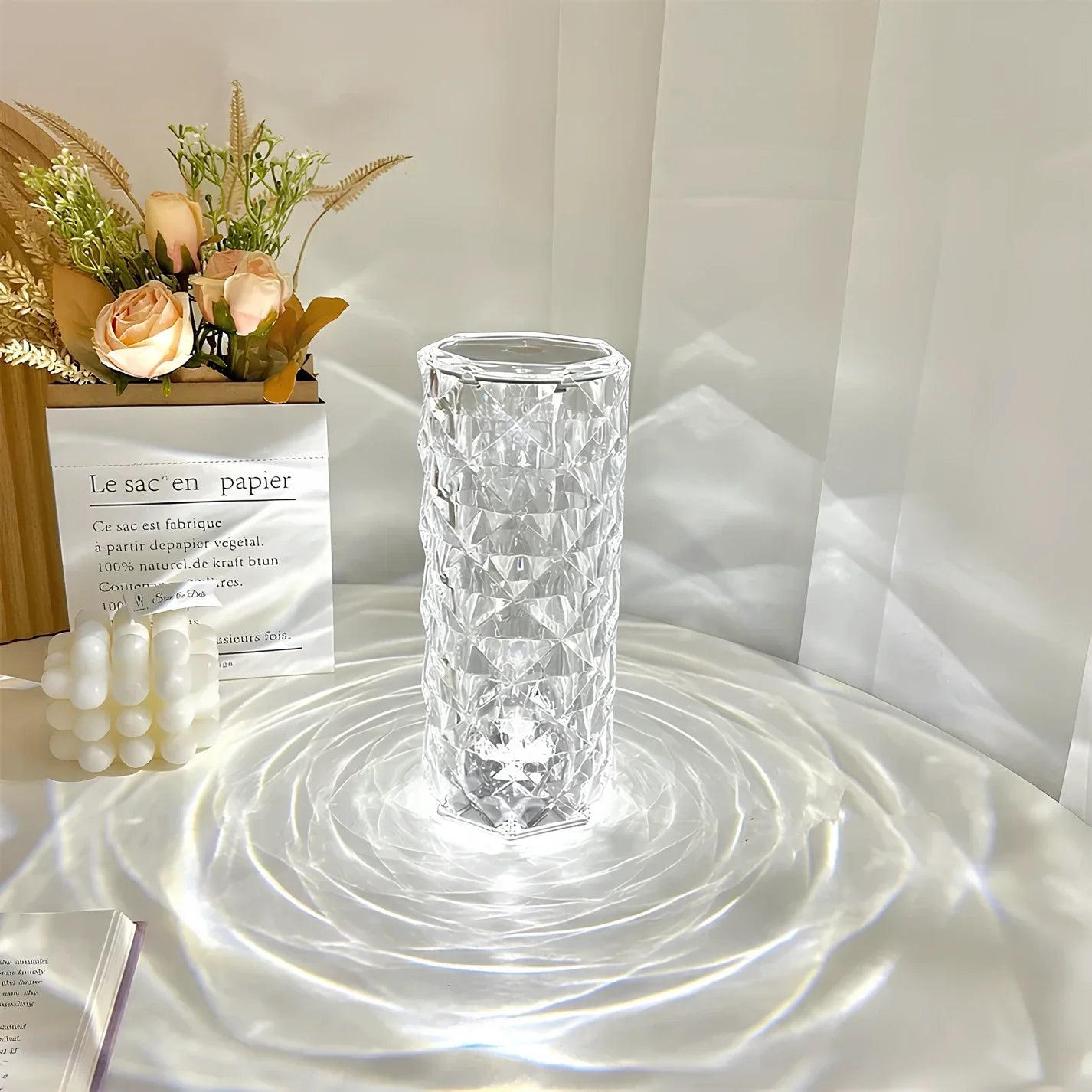Prismatix - Cylindrical Faceted Table Lamp