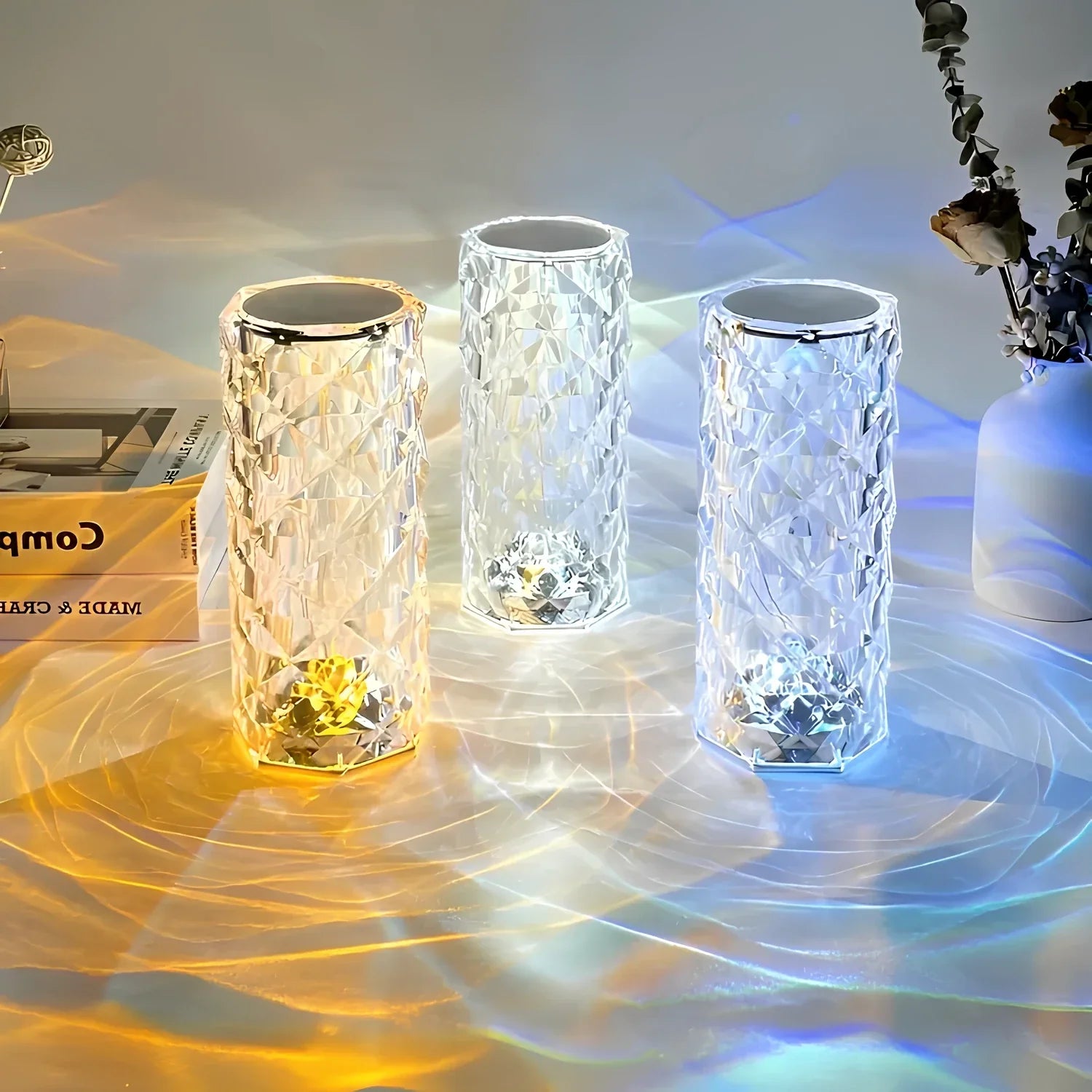 Prismatix - Cylindrical Faceted Table Lamp
