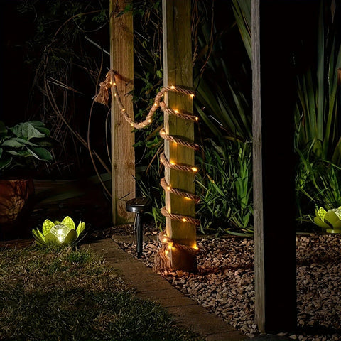 TwineGleam - Solar Rope String Lights