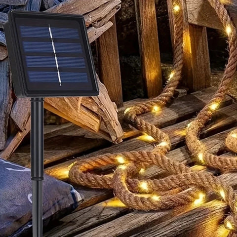 TwineGleam - Solar Rope String Lights