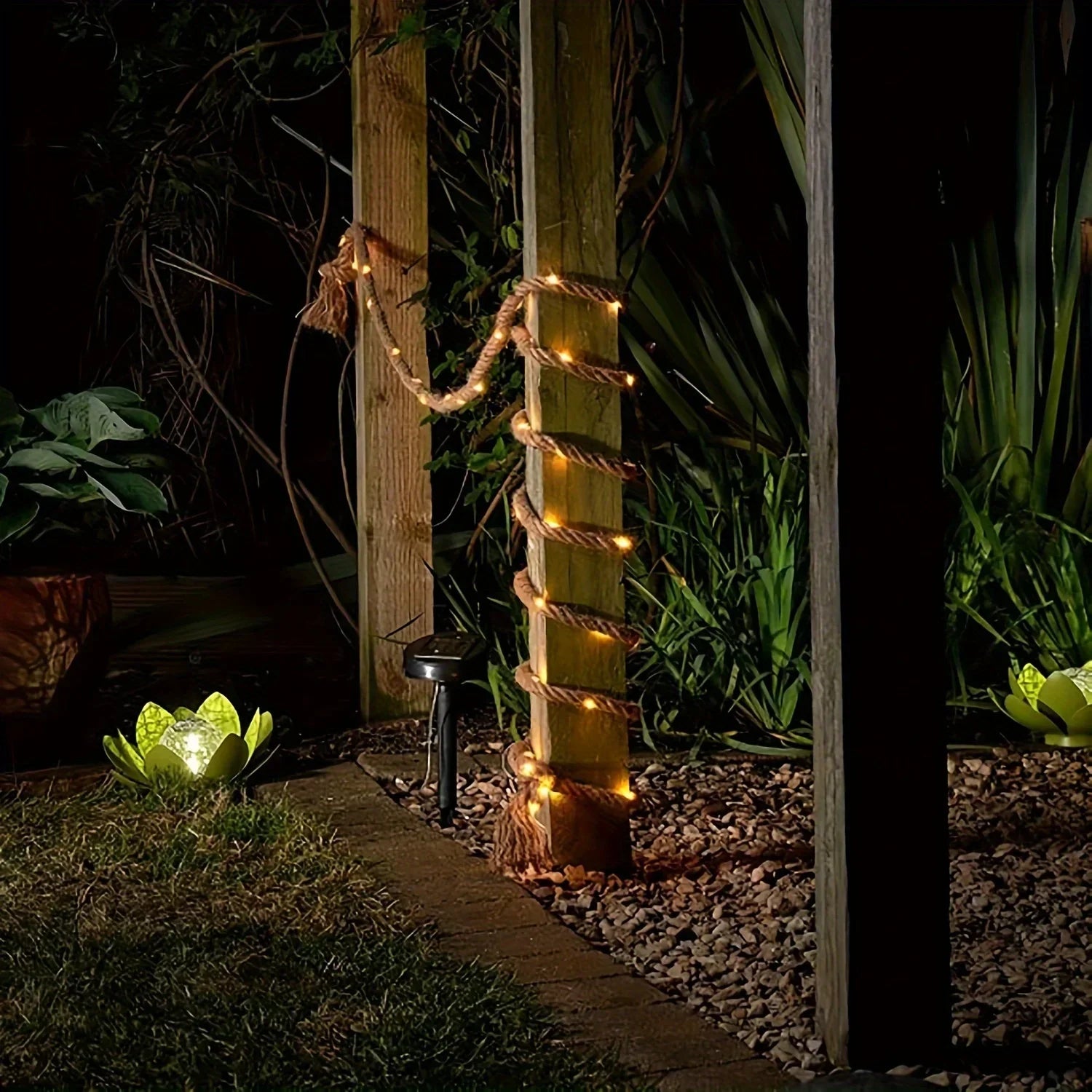 TwineGleam - Solar Rope String Lights