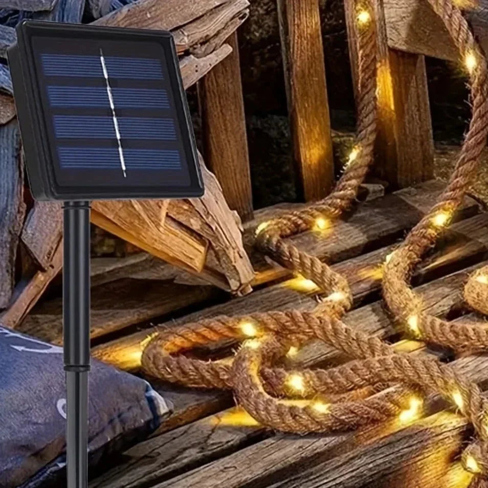 TwineGleam - Solar Rope String Lights
