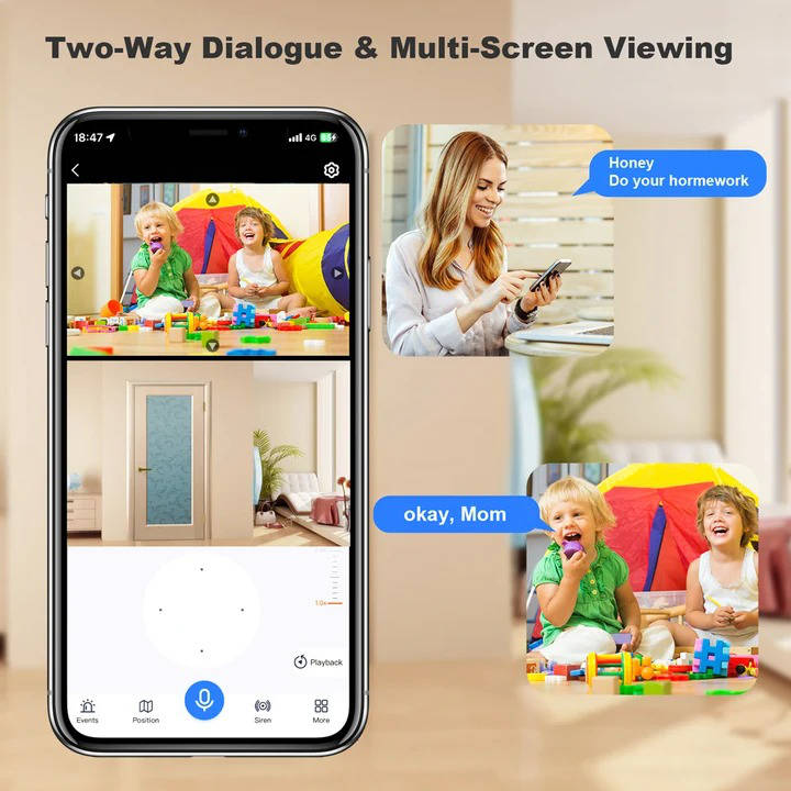 Visoria - Dual Lens Indoor Security Camera