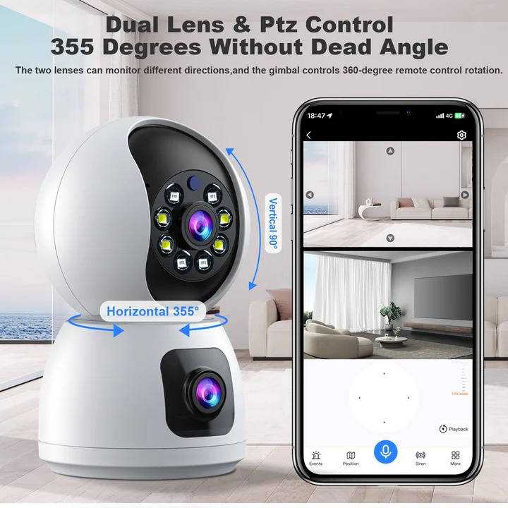 Visoria - Dual Lens Indoor Security Camera