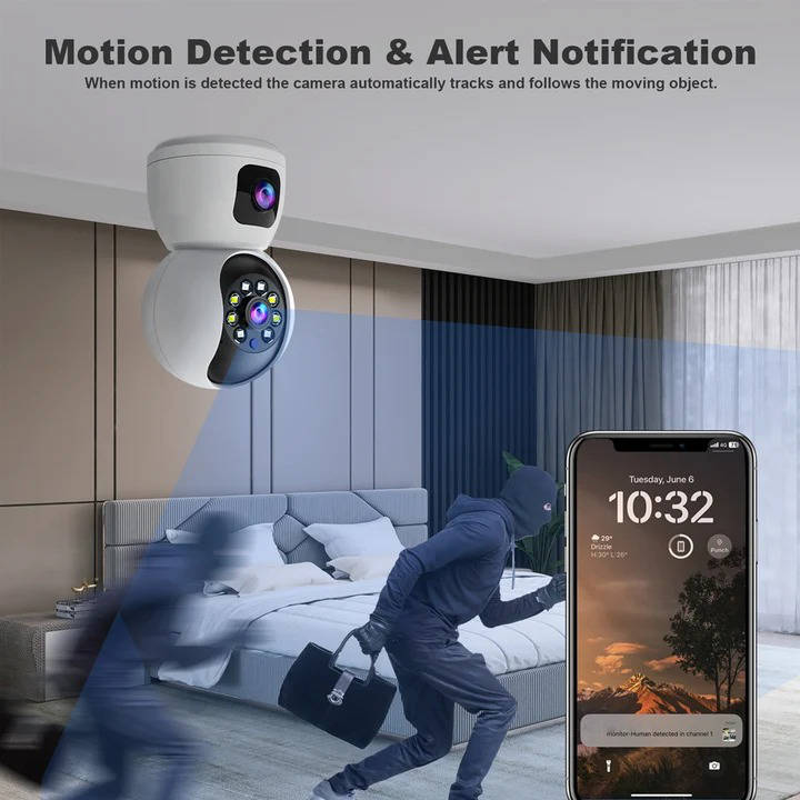 Visoria - Dual Lens Indoor Security Camera