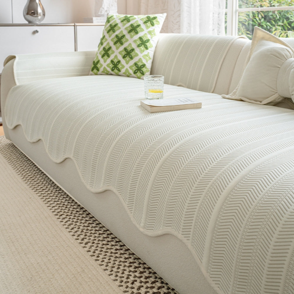 WaveDrape - Herringbone Pattern Sofa Cover