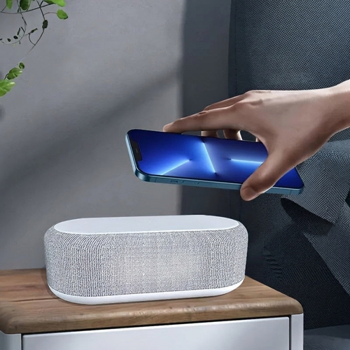 Bedside Wireless Charger with Digital Clock & LED Night Light