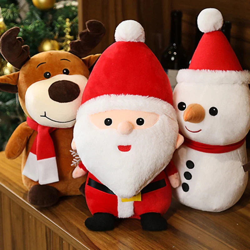Christmas Plush Toy – Santa, Reindeer & Snowman, Two Sizes