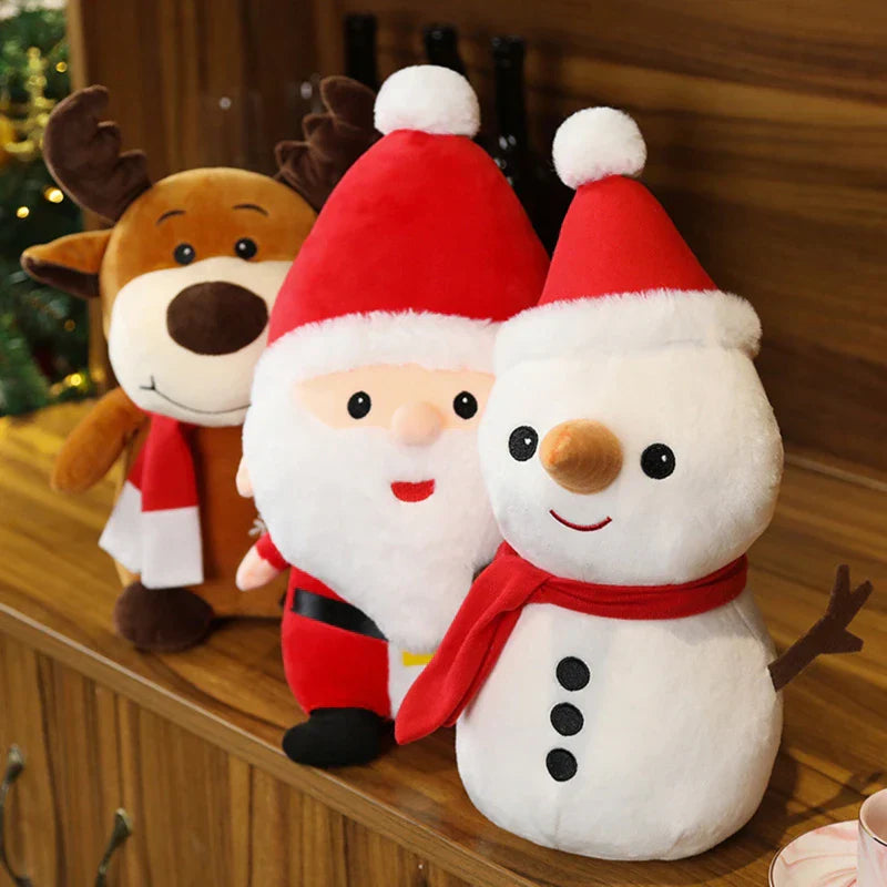 Christmas Plush Toy – Santa, Reindeer & Snowman, Two Sizes