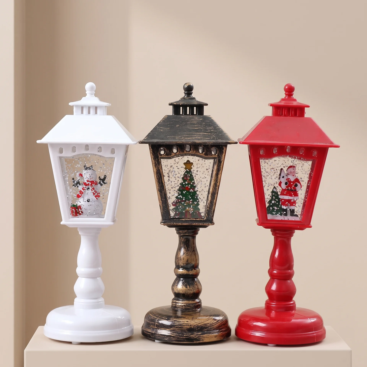 Christmas Snow Lantern – Glitter Snow, Lights & Music