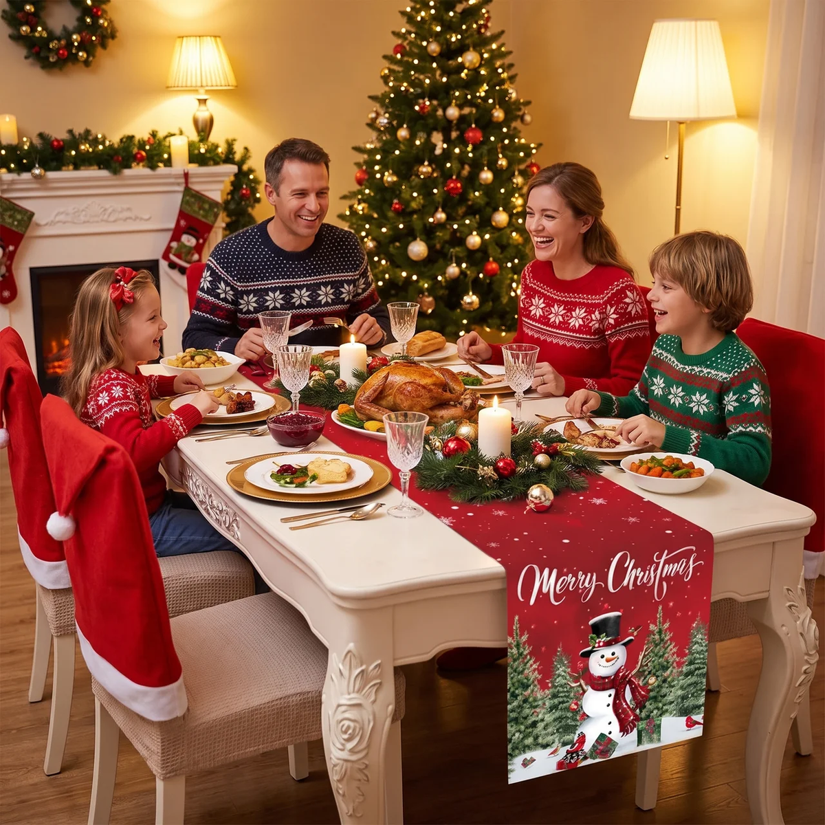 Christmas Table Runner – Festive Holiday Design for Dining Tables