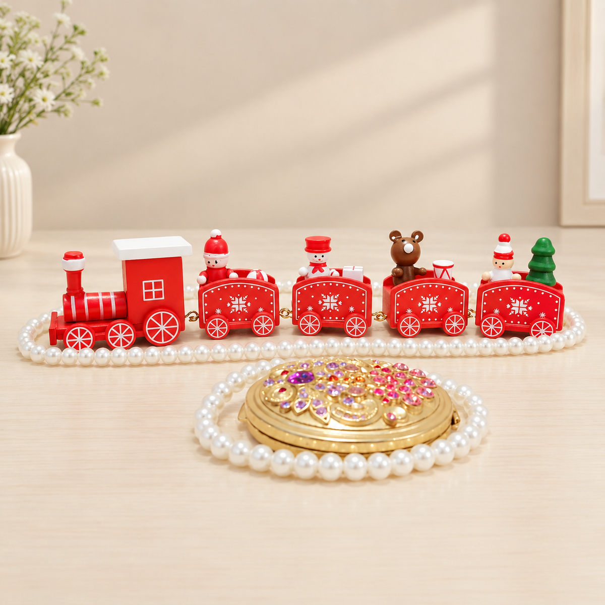 Christmas Train Decoration – Festive Holiday Figurine