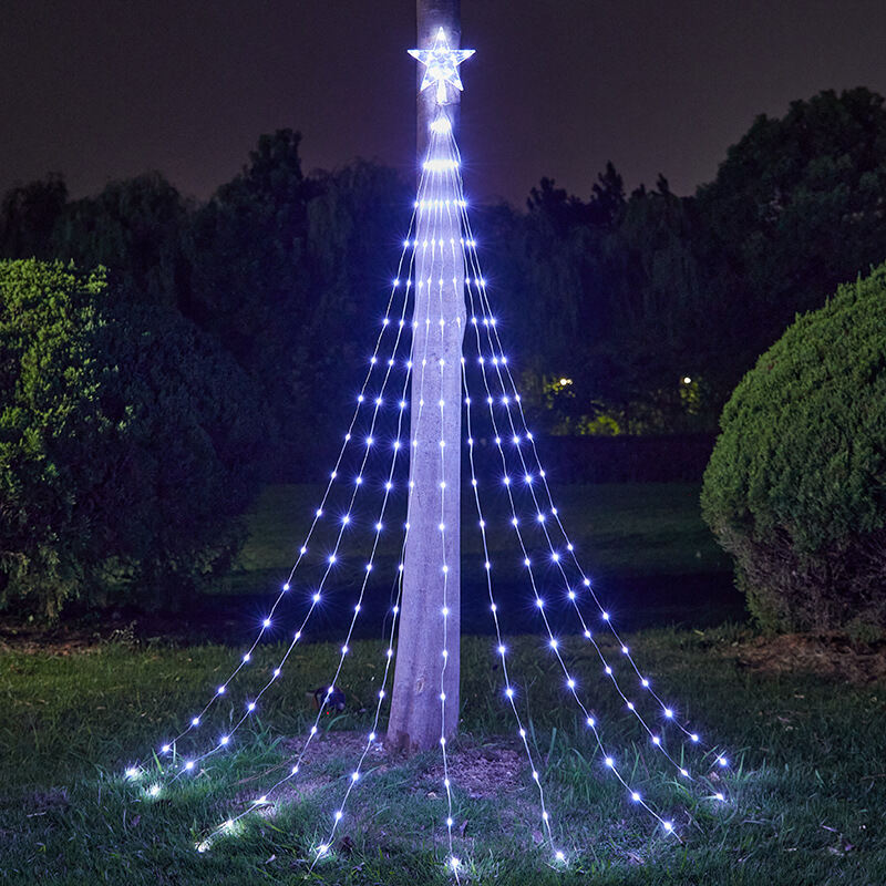 Christmas Waterfall Lights – Solar Powered Cascading Outdoor Lights